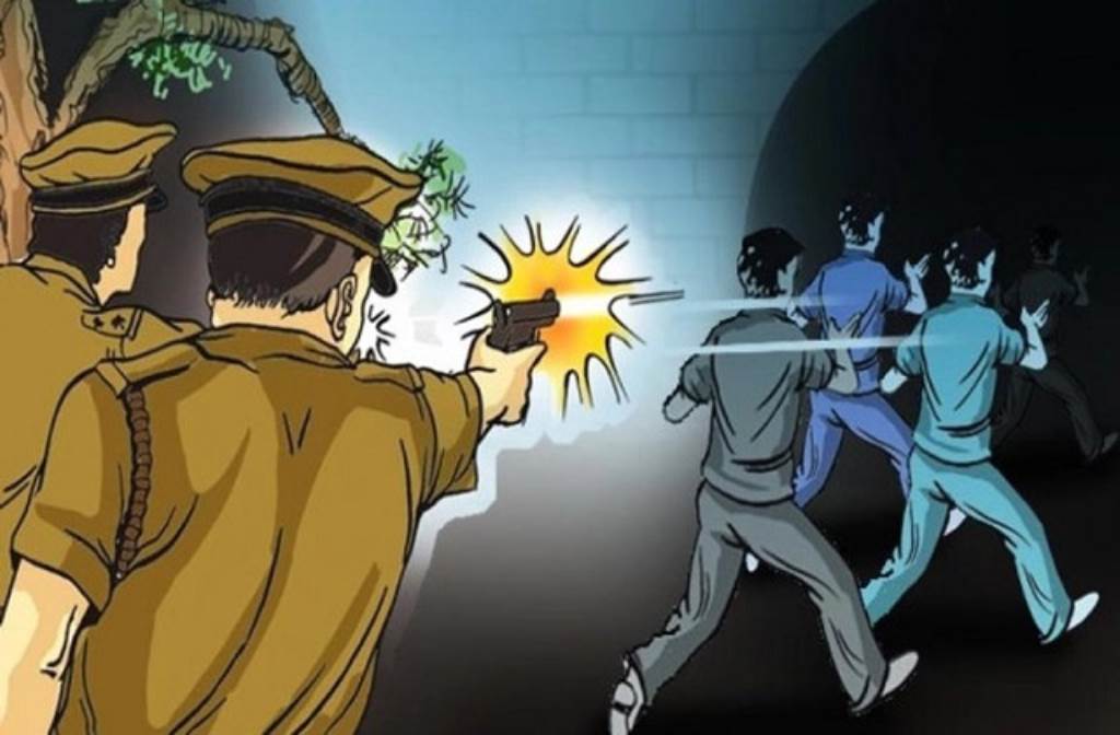 Midnight Encounter Two Criminals Injured in a Hail of Bullets Police Marksmanship Both Criminals Captured Alive